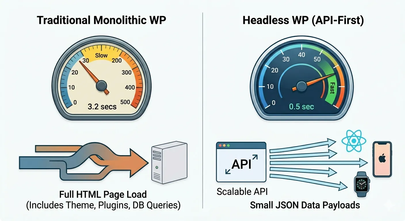 An infographic dashboard contrasting delivery performance